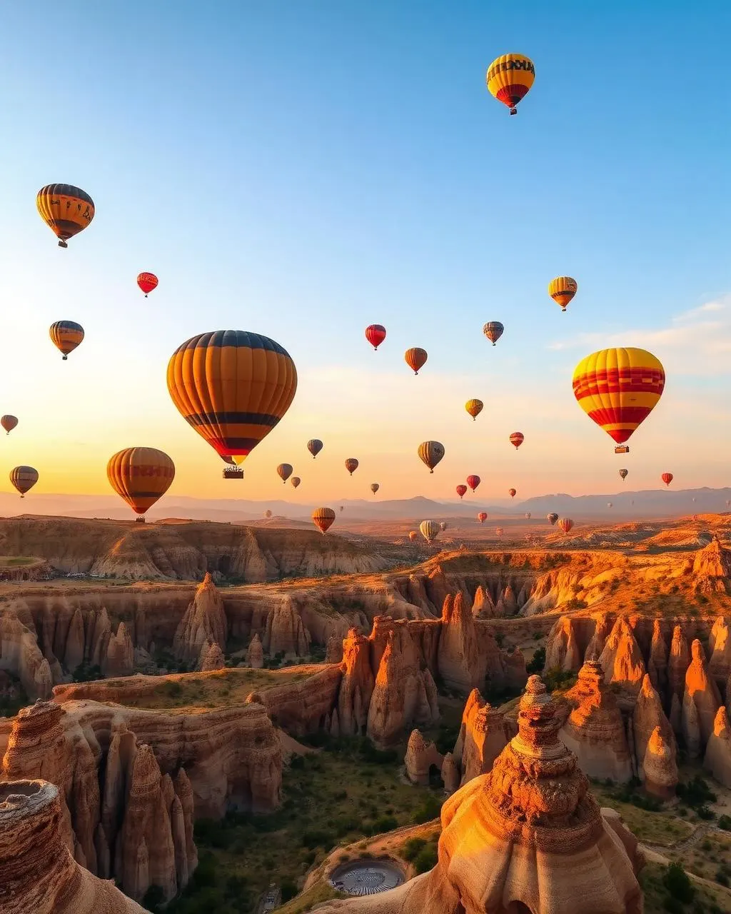 Cappadocia landscape at sunrise